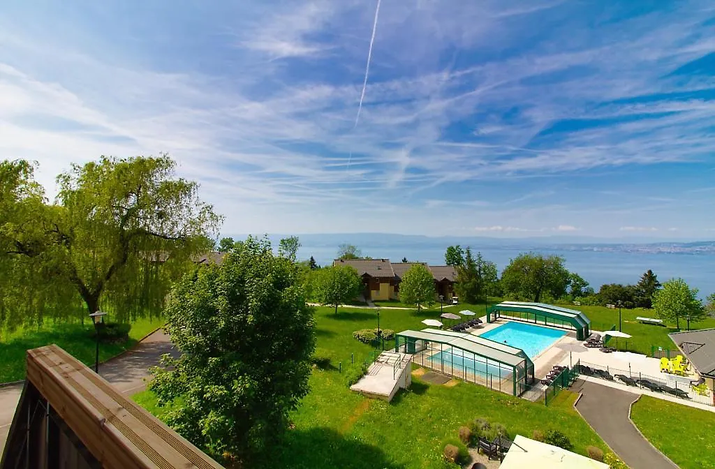 Vue Lac Leman & Piscine - Parking Free - Confort Appart 6 Pers لوجْرا